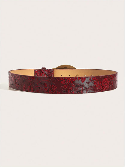 HOTRoseSeek Women's Floral Vintage Western Belts Buckle Cowgirl Belts for Women