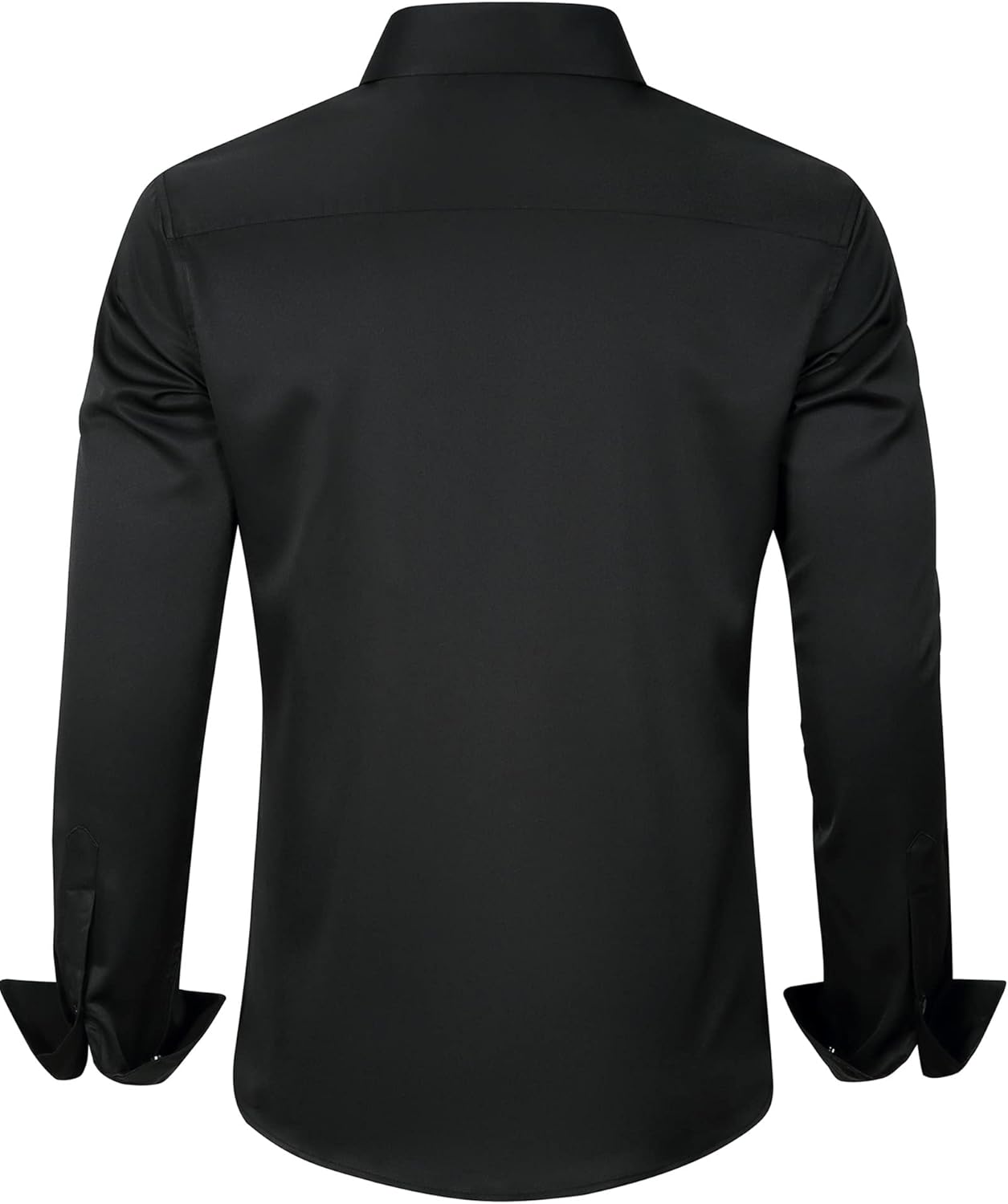 HOTJ.VER Men's Dress Shirts Solid Long Sleeve Stretch Wrinkle-Free Formal Shirt Business Casual Button Down Shirts