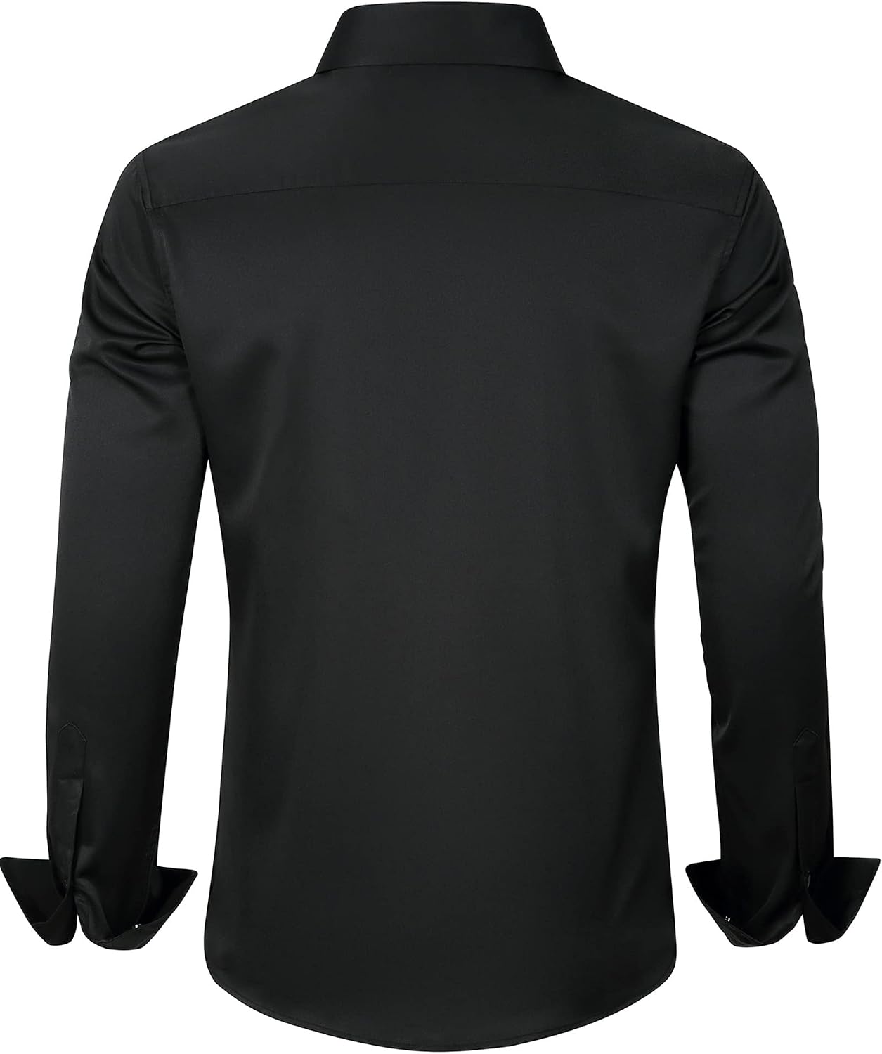 HOTJ.VER Men's Dress Shirts Solid Long Sleeve Stretch Wrinkle-Free Formal Shirt Business Casual Button Down Shirts