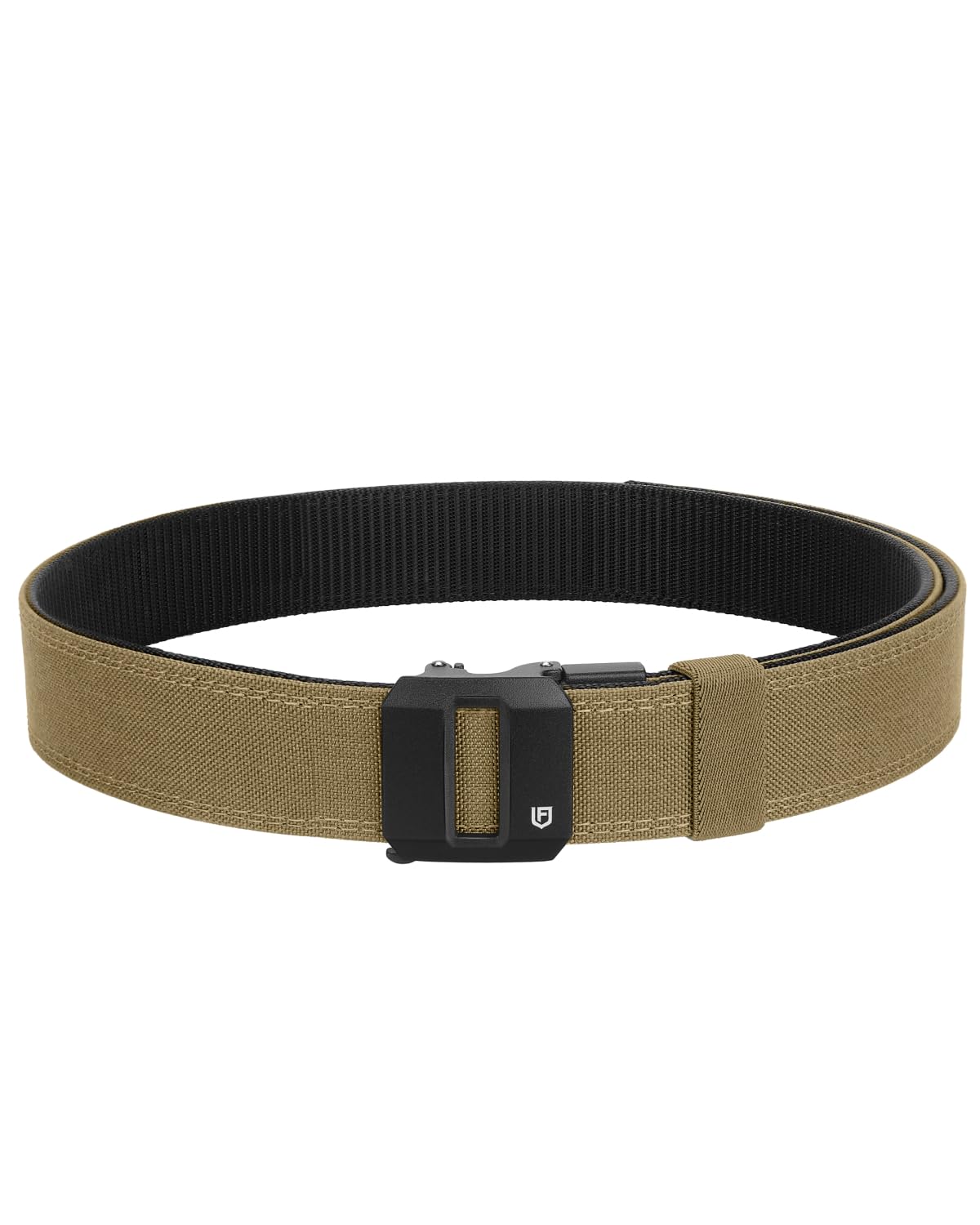HOTFAIRWIN Tactical Gun Belt, Ratchet CCW EDC Stiff Heavy Duty Work 1.5" Battle Concealed Carry Rigid Patented Nylon Men Belts