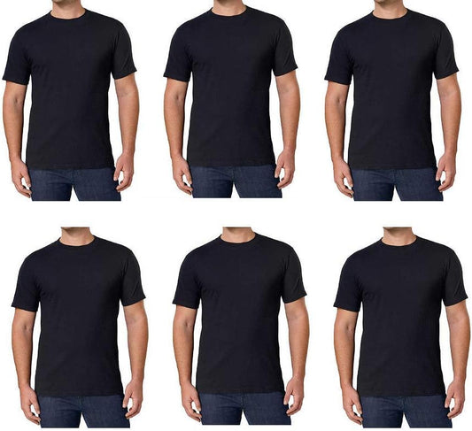 HOTKirkland Signature Men's Crew Neck Tee 100% Combed Heavyweight Cotton T-Shirts (Pack of 6)