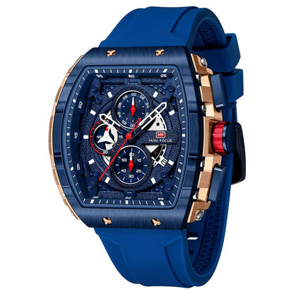 HOTMini Focus Men's Watch Fashion Sport Wrist Watches (Chronograph/Waterproof/Luminous/Calendar) Silicon Strap Quartz Watches for Men