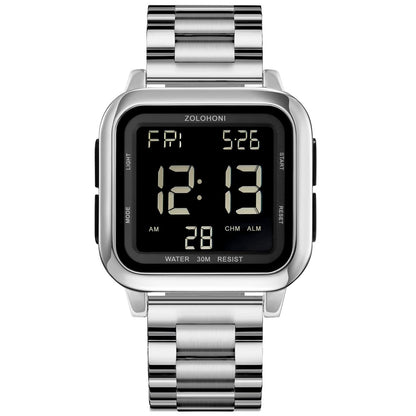 HOTMens Digital Watches for Men Waterproof Large Square Wrist Watch | Big face wristwatch for women, Simple work watches for men,Reloj para hombre,Chronograph,Alarm,Stopwatch,Dual Time,Date,Light
