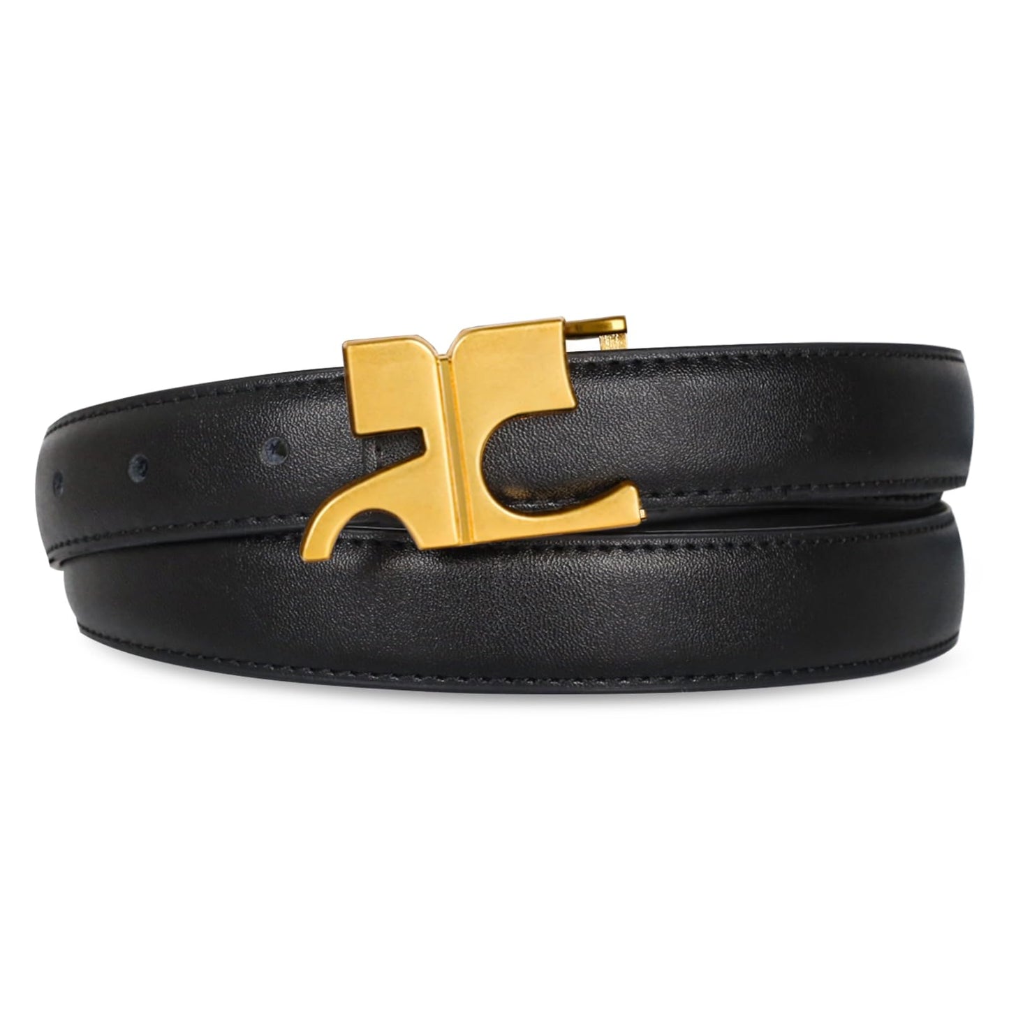 HOTAurolran Women's Leather Belt with Buckle - Ideal for Dresses, Jeans, and Coats