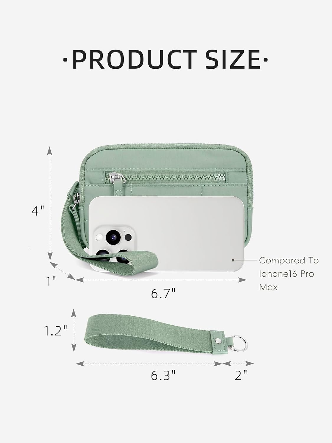HOTWESTBRONCO Wristlet Wallets for Women Nylon Quilted RFID Wallet with 3 Zipper, Puffer Small Wallet for Women RFID Blocking Card Holder Wallets