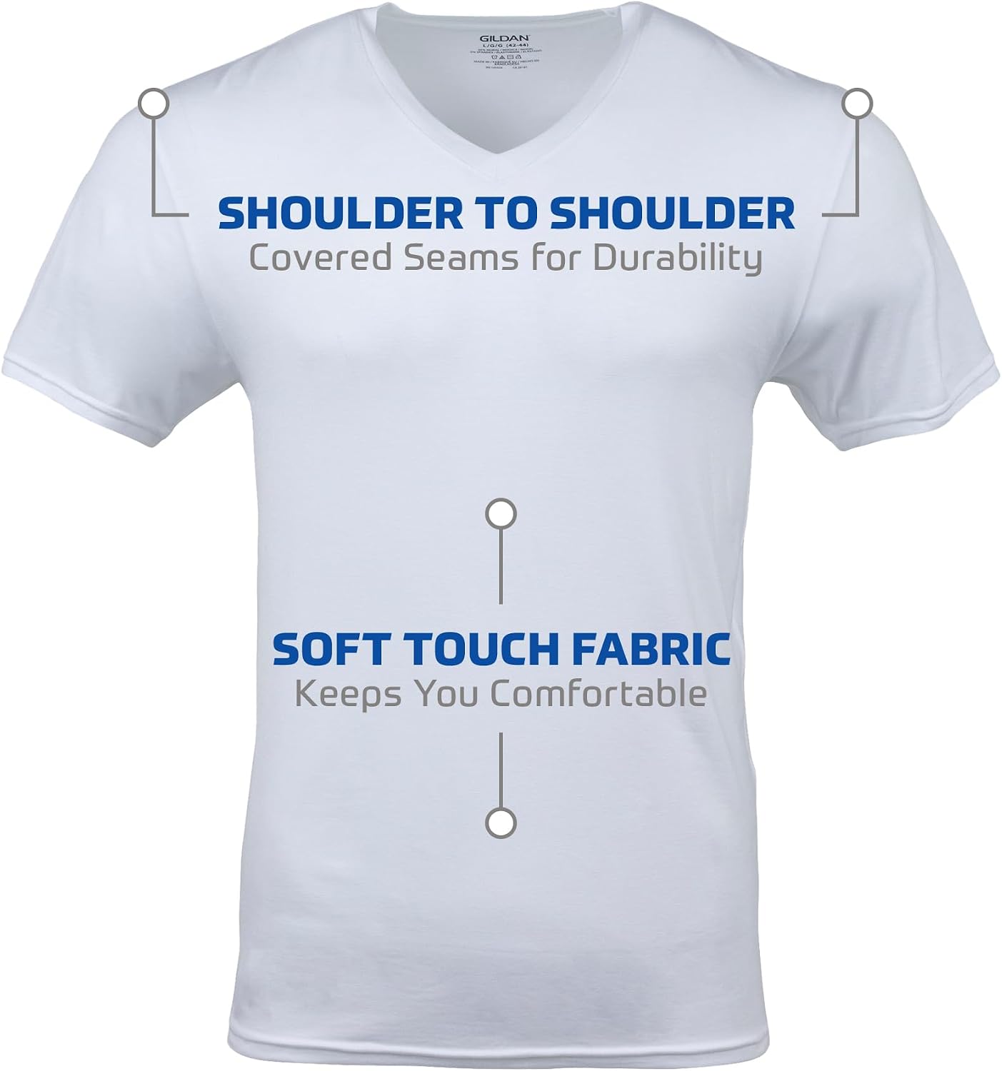 HOTGildan Men's V-Neck T-Shirts, Multipack, Style G1103