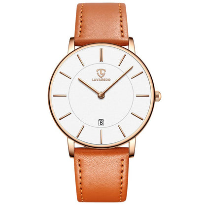 HOTBEN NEVIS Watch, Mens Watch, Minimalist Fashion Simple Wrist Watch Analog Date with Leather Strap