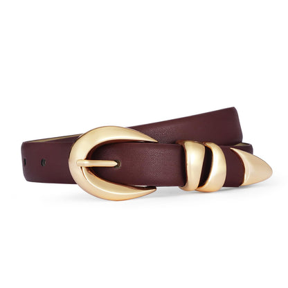 HOTBelts for Women with Gold Buckle for Jeans, Dress Leather Belts