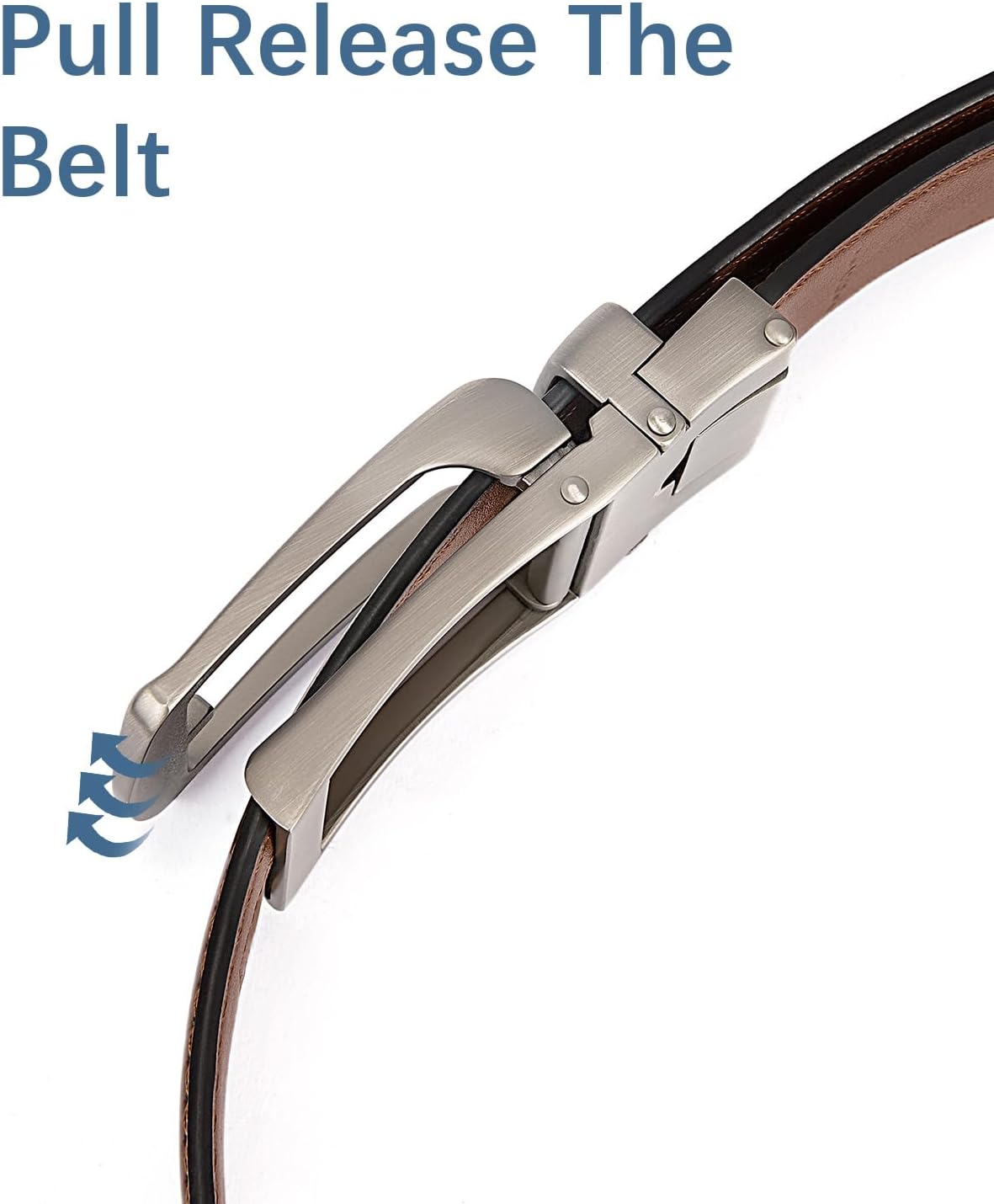 HOTBOSTANTEN Mens Belt Leather Ratchet 1 3/8'' Belt For Men Gift Dress and Casual with Adjustable Buckle, Trim to Fit