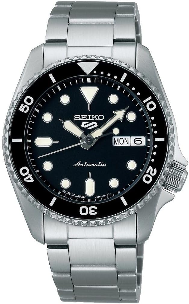 HOTSEIKO 5 Sports Automatic Black Dial 38mm Watch SRPK29