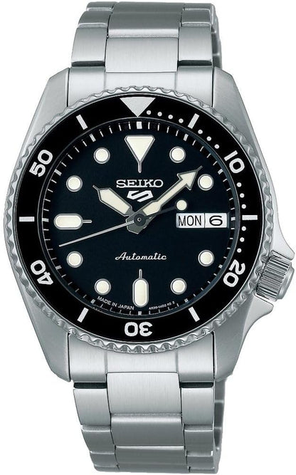 HOTSEIKO 5 Sports Automatic Black Dial 38mm Watch SRPK29
