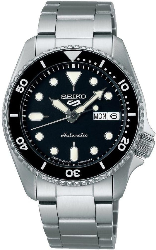 HOTSEIKO 5 Sports Automatic Black Dial 38mm Watch SRPK29