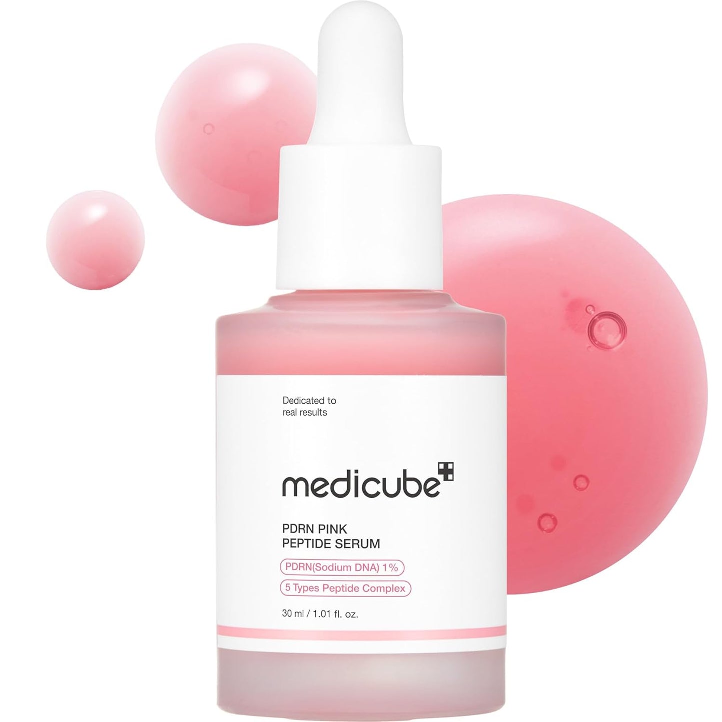 HOTmedicube PDRN Pink Peptide Serum with Salmon DNA | Pink Glow Serum with Peptides & Niacinamide for Hydration & Firm-Looking Skin | Uneven Tone Care | Korean Skincare, 1.01 fl. Oz