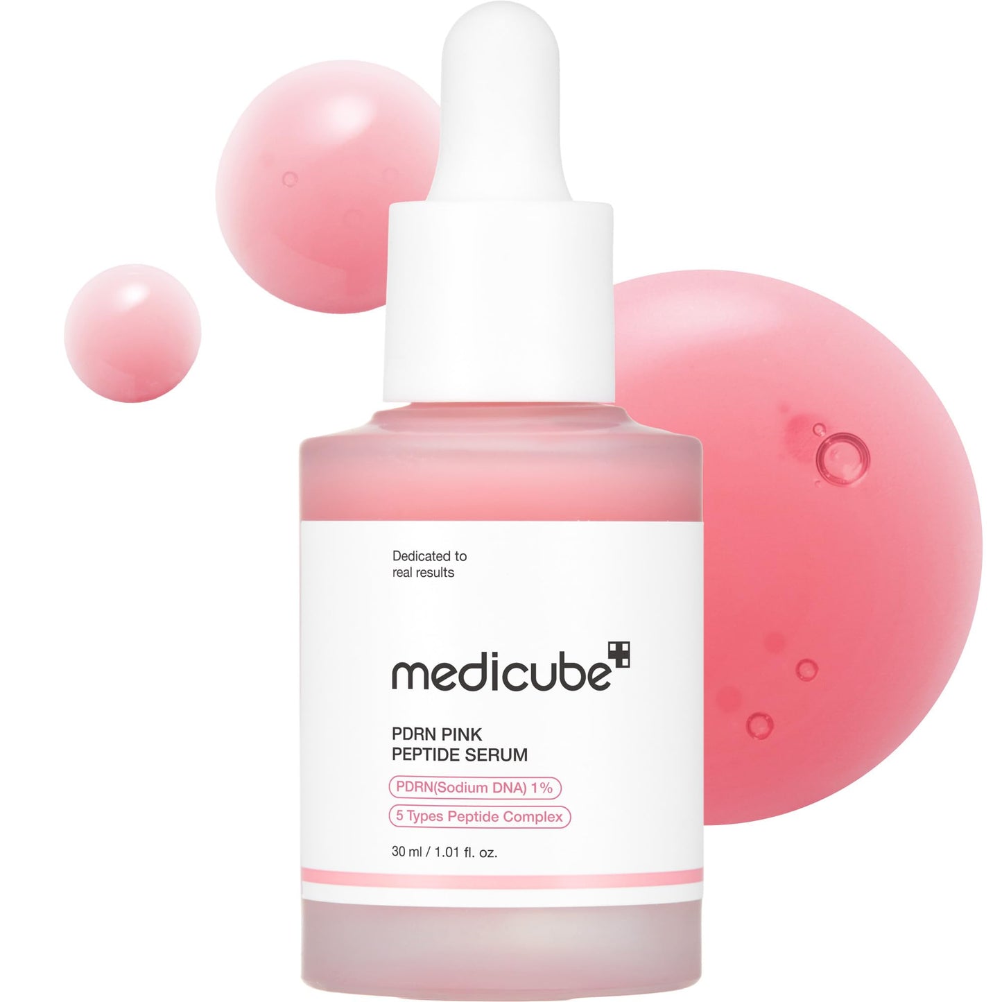 HOTmedicube PDRN Pink Peptide Serum with Salmon DNA | Pink Glow Serum with Peptides & Niacinamide for Hydration & Firm-Looking Skin | Uneven Tone Care | Korean Skincare, 1.01 fl. Oz