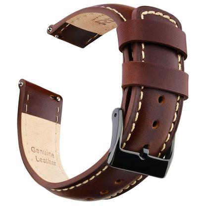 HOTRitche Christmas Gift Quick Release Leather Watch Bands Genuine Watch Straps for Men Women Top Grain Leather Watch Strap, White Elephant Gifts, Stocking Stuffers for Men, Father's Day gifts