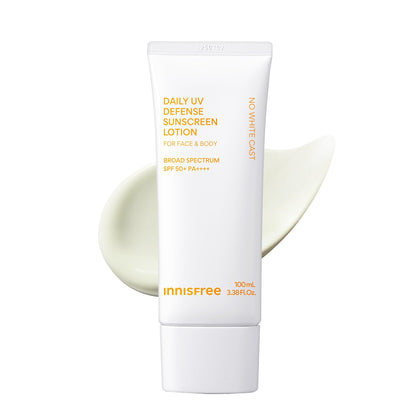 HOTinnisfree Daily UV Defense SPF 50+ PA++++ Korean Face & Body Sunscreen, Broad Spectrum, Invisible Finish, No White Cast, Lightweight, Hydrating