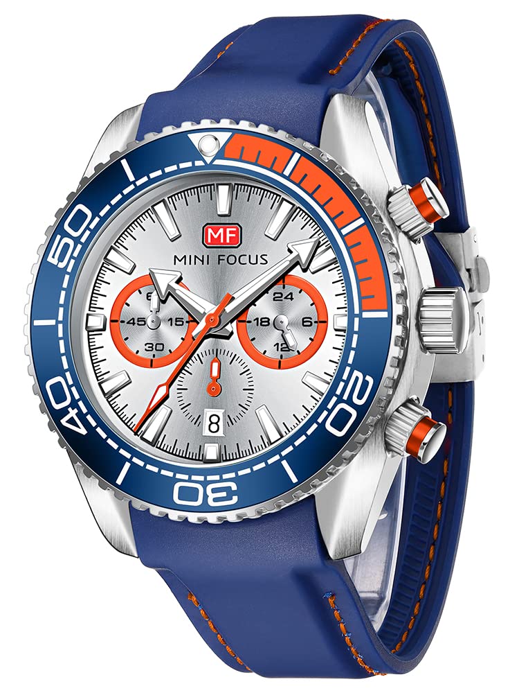 HOTAIMES Watch for Men Sport Military Waterproof Chronograph Mens Watches Analog Quartz Big Face Classic Stylish Fashion Casual Designer Business Work Wrist Watch Elegant Gift for Men