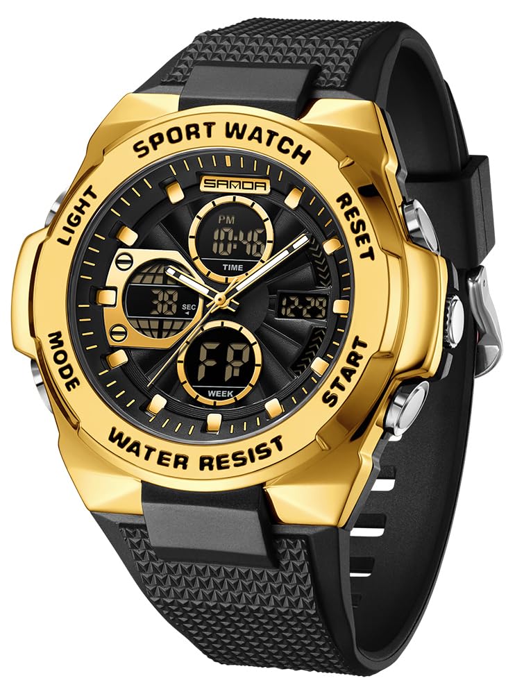 HOTFANMIS Mens Military Multifunction Digital LED Watch Electronic Waterproof Alarm Quartz Sports Watch