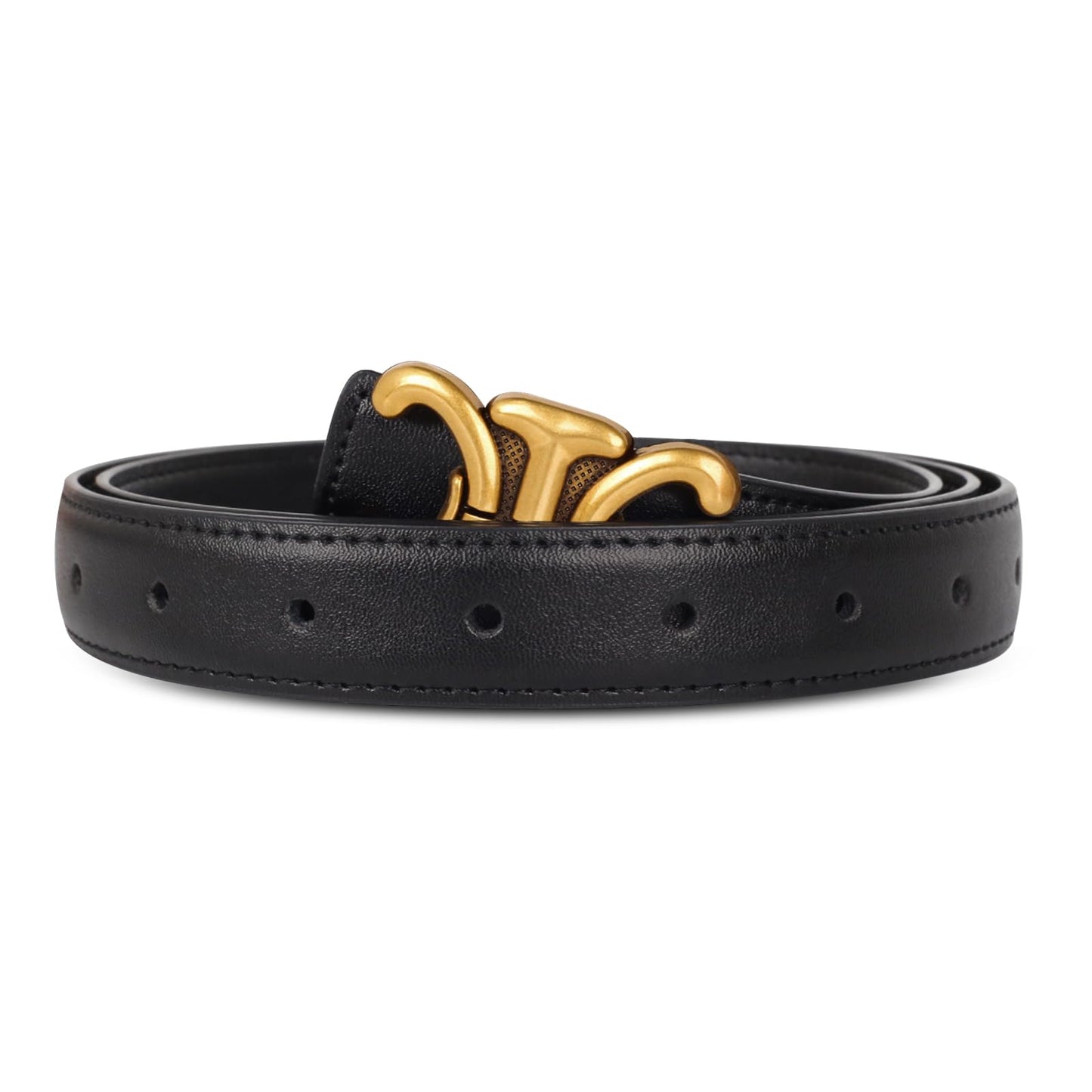 HOTAurolran Women's Leather Belt with Buckle - Ideal for Dresses, Jeans, and Coats