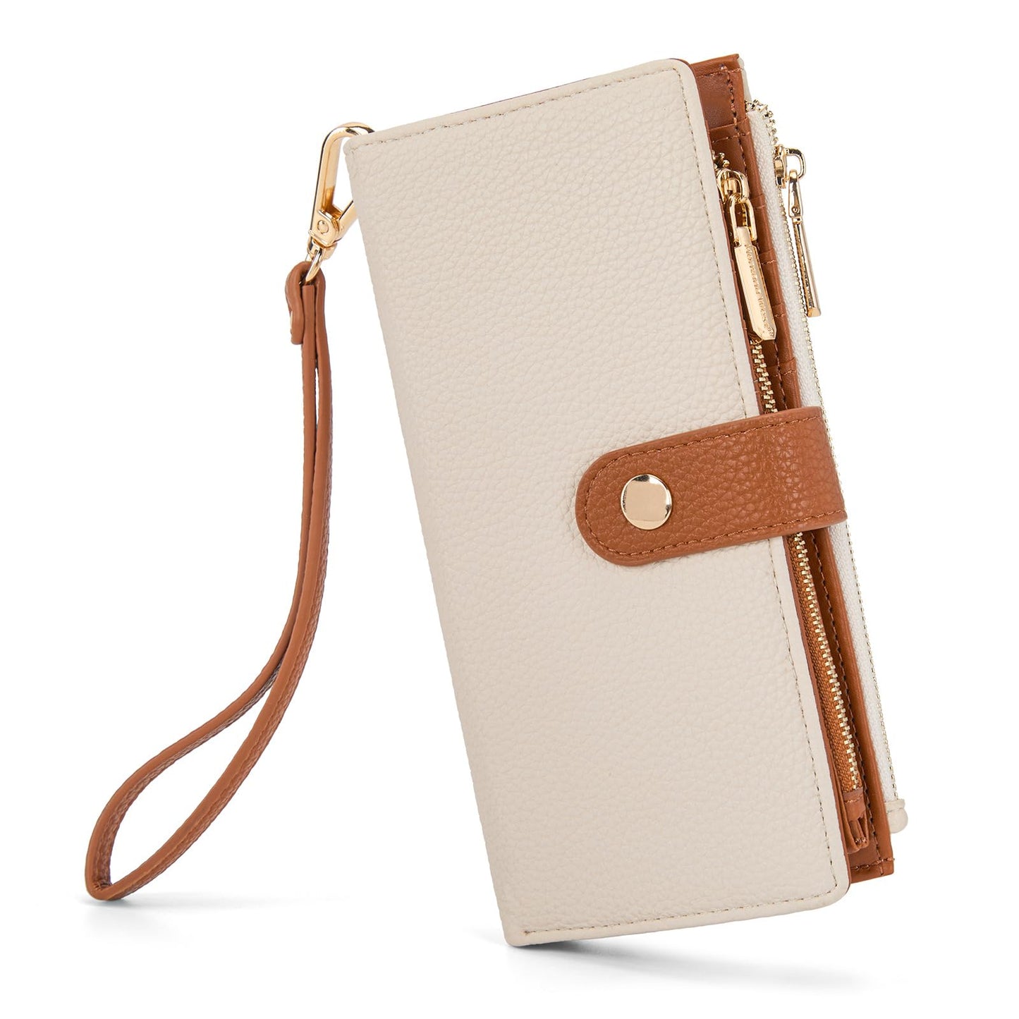 HOTMontana West Women's Wristlet Wallets, Card Cases & Money Organizers Large Phone Wristlet Wallets for Women Minimalist Credit Card Clutch Wallet Ladies Female with Double Zipper Purses and ID Window