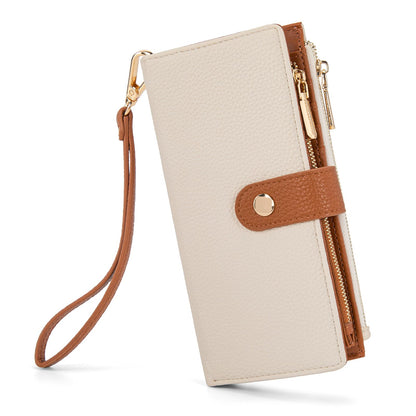 HOTMontana West Women's Wristlet Wallets, Card Cases & Money Organizers Large Phone Wristlet Wallets for Women Minimalist Credit Card Clutch Wallet Ladies Female with Double Zipper Purses and ID Window