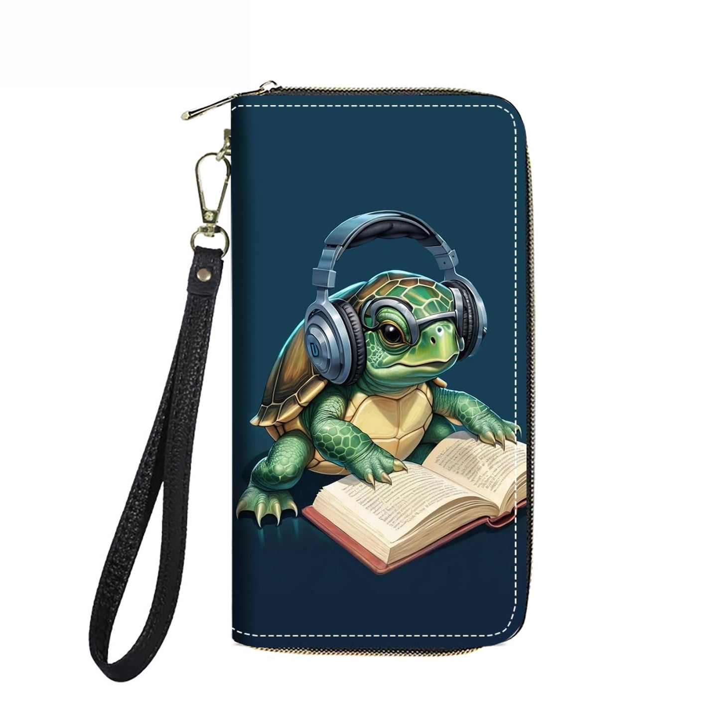 HOTWomen's Large Capacity Wallet PU Leather Double Zipper Clutch Purse Multifunctional Wallet with Removable Wristlet Strap for Smart Phone/Coin/Card/Cash, Floral Quotes Bible Verse Philippians 4-13