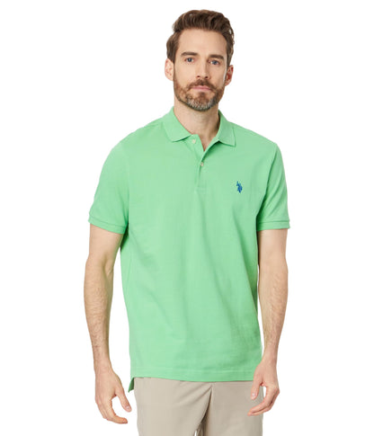 HOTU.S. Polo Assn. Men's Classic Polo Shirt, Two-Button Closure Pique Polo Shirt, Summer Fashion Golf Shirt | Two-Button Closure Pique Polo Shirt, Summer Fashion Golf Shirt