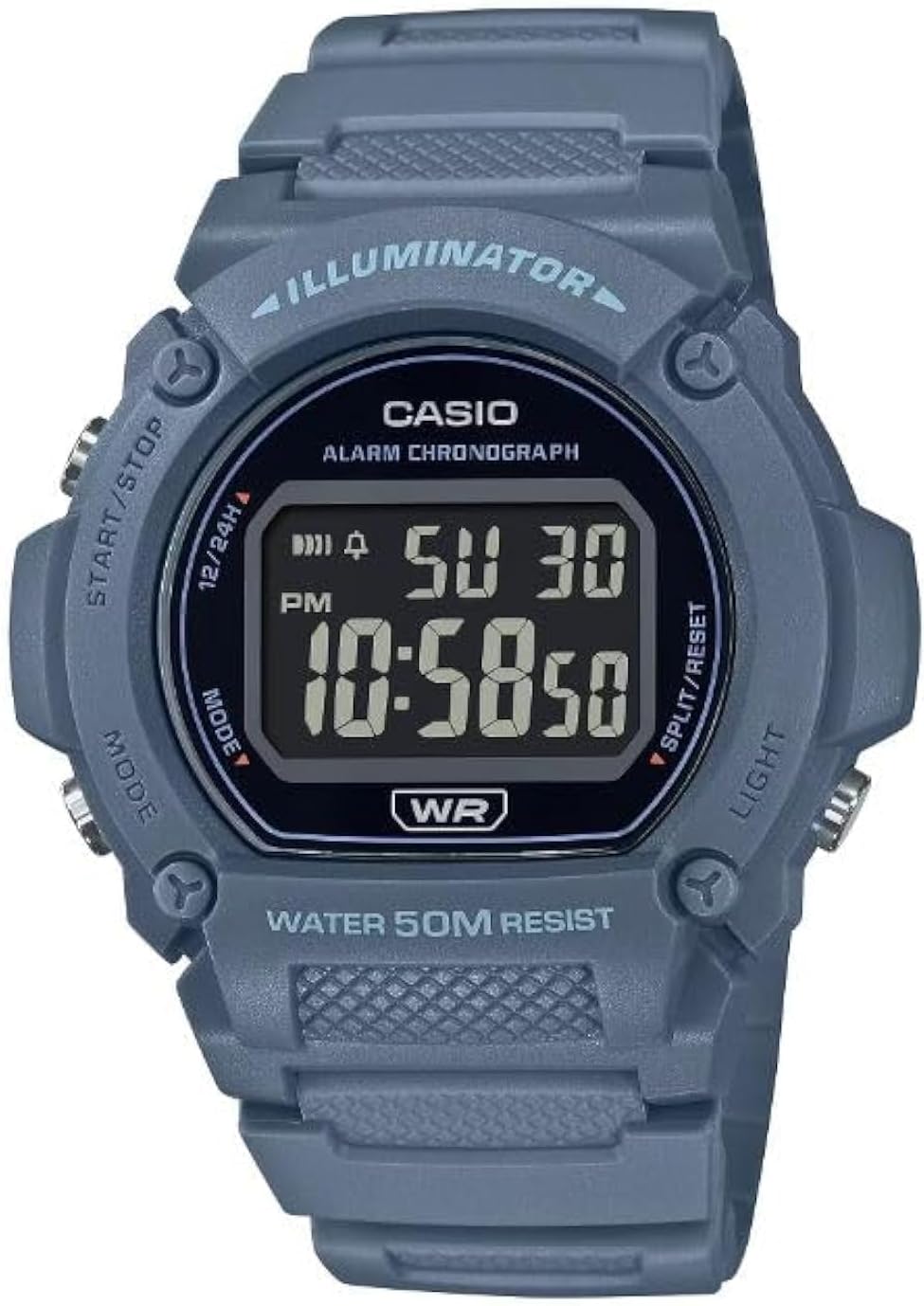 HOTCasio W219H Series | Men’s Digital Watch | 50M WR | LED Illuminator | 100 SEC Chronograph | 1/100 SEC Stopwatch | Daily Alarm | Hourly Time Signal | Auto Calendar | 7 Year Battery