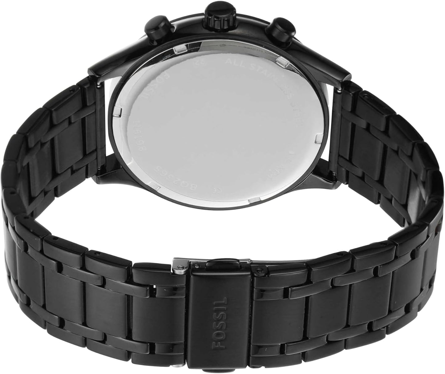HOTFenmore Midsize Multifunction Black Stainless Steel Watch