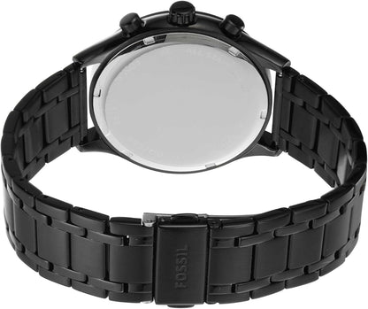 HOTFenmore Midsize Multifunction Black Stainless Steel Watch