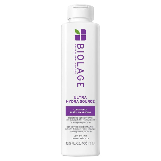 HOTBiolage Ultra Hydra Source Conditioner - Intensely Moisturizes and Conditions, Prevents Frizz and Flyaways, For Very Dry, Thick, Coarse Hair, Infused with Micro-dosed Cupuaçu Butter & Salicylic Acid