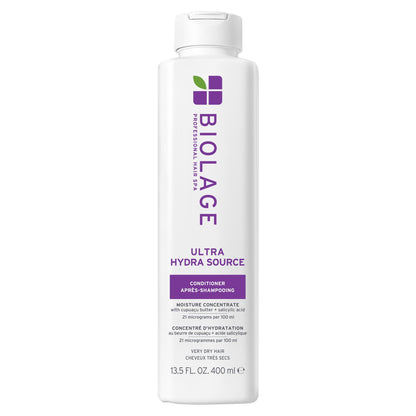 HOTBiolage Ultra Hydra Source Conditioner - Intensely Moisturizes and Conditions, Prevents Frizz and Flyaways, For Very Dry, Thick, Coarse Hair, Infused with Micro-dosed Cupuaçu Butter & Salicylic Acid