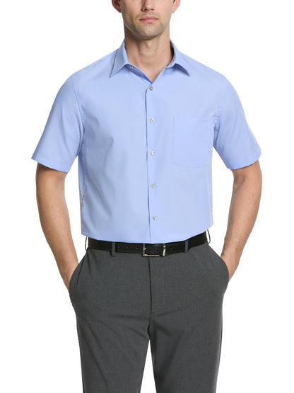 HOTVan Heusen Men's Short Sleeve Dress Shirt Regular Fit Poplin Solid