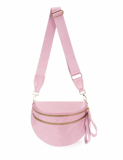 HOTFEIBOON Spacious Nylon Crossbody Bag Bum Bag Handbags Wallets Purses Trendy Shoulder Bag for Women