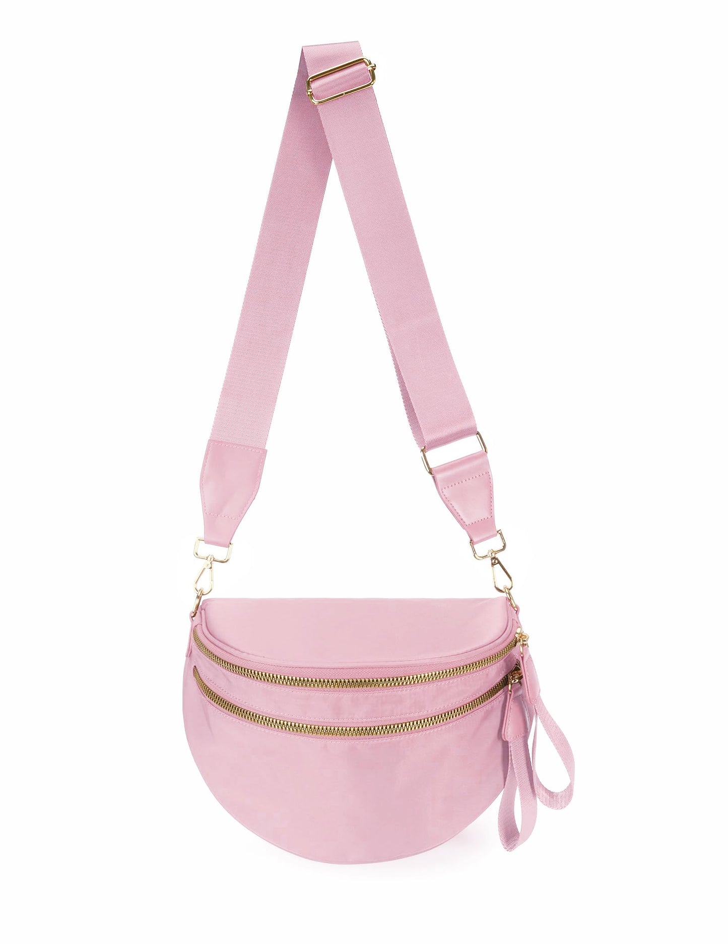 HOTFEIBOON Spacious Nylon Crossbody Bag Bum Bag Handbags Wallets Purses Trendy Shoulder Bag for Women