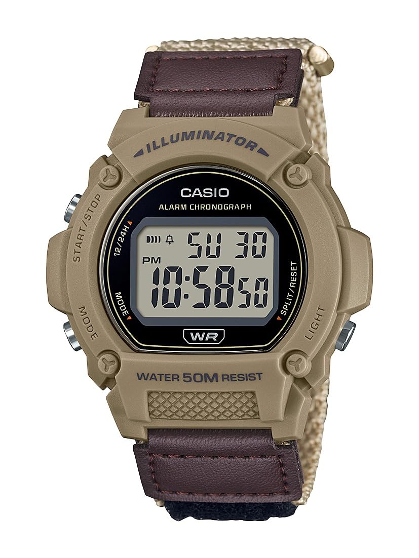 HOTCasio W219H Series | Men’s Digital Watch | 50M WR | LED Illuminator | 100 SEC Chronograph | 1/100 SEC Stopwatch | Daily Alarm | Hourly Time Signal | Auto Calendar | 7 Year Battery