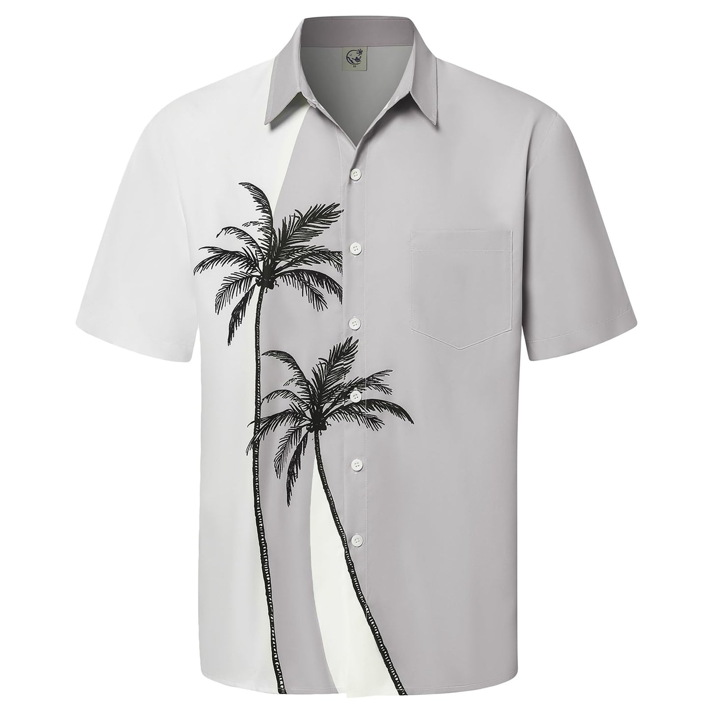 HOTHardaddy Men's Hawaiian Shirt Short Sleeves Coconut Printed Button Down Summer Beach Casual Shirts