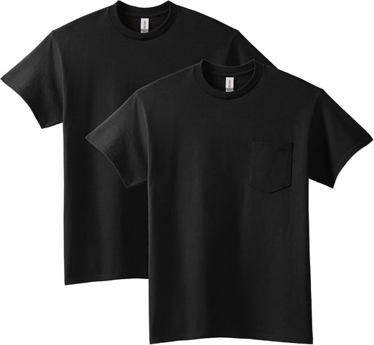 HOTGildan Adult Ultra Cotton T-Shirt with Pocket, Style G2300, 2-Pack