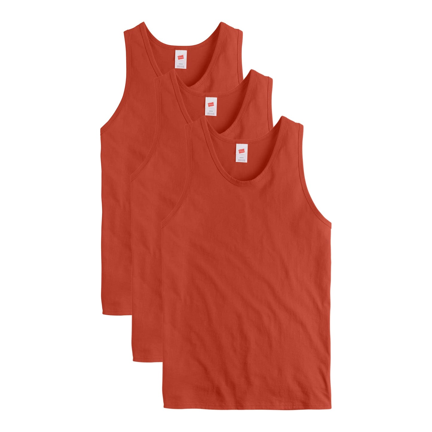 HOTHanes Men's Essentials Tank Top Pack, Midweight Cotton Tanks, Sleeveless Shirts, 3-Pack