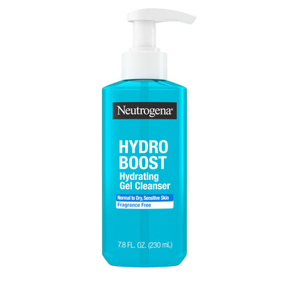HOTNeutrogena Hydro Boost Hydrating Gel Cleanser, Daily Face Wash for Sensitive Skin, Gentle Foaming Facial Cleanser, Noncomedogenic, Alcohol- and Fragrance-Free Hyaluronic Acid, 7.8 fl oz