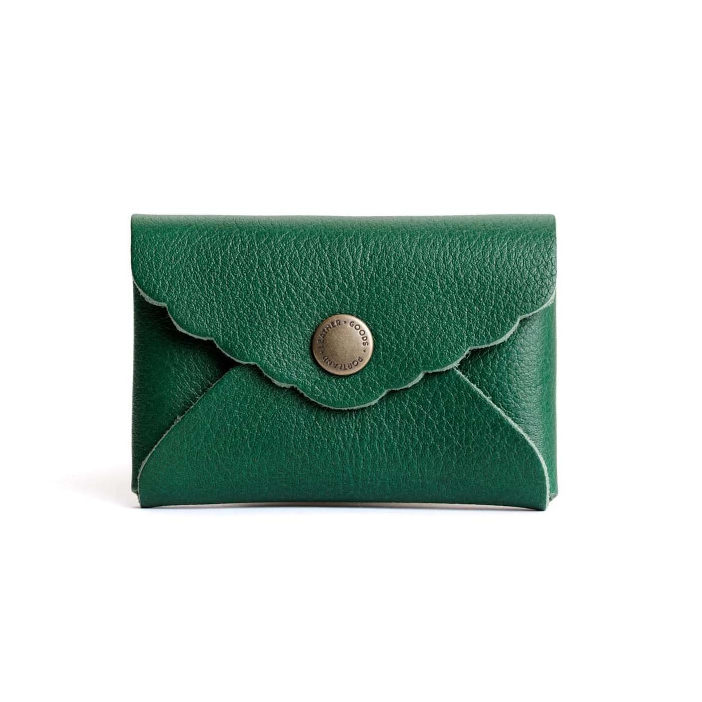 HOTPortland Leather Goods Mini Daisy Wallet for Women – Handmade from the Finest Full-Grain Hides – Features Envelope Design with Snap Closure – Honey