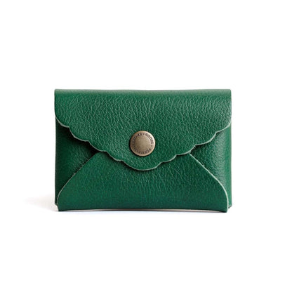 HOTPortland Leather Goods Mini Daisy Wallet for Women – Handmade from the Finest Full-Grain Hides – Features Envelope Design with Snap Closure – Honey