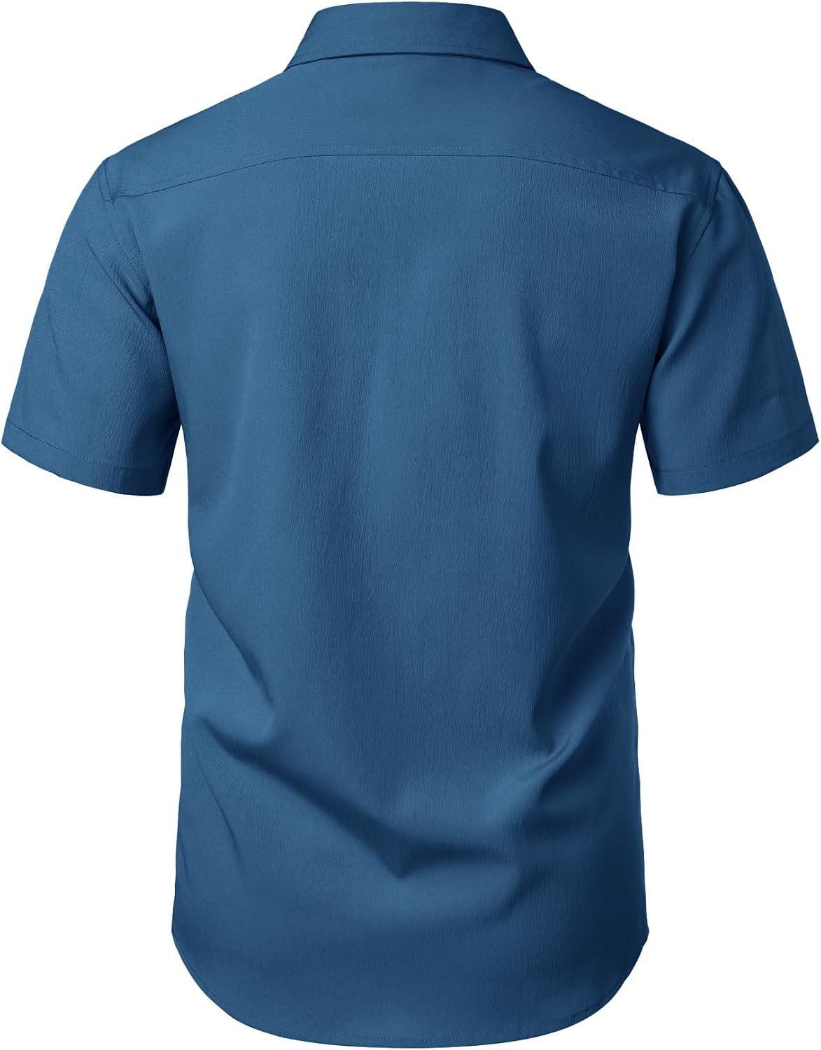 HOTJEMITOP Mens Stretch Wrinkle Free Texture Shirts | Lightweight, Summer, Beach, Stylish, Button Down, Short Sleeve, Casual, Vacation