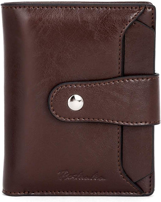 HOTBOSTANTEN Women's Leather Designer Handbags Tote Purses Shoulder Bucket Bags and Leather Wallet RFID Blocking Small Bifold Zipper Pocket Wallet Card Case Bundle