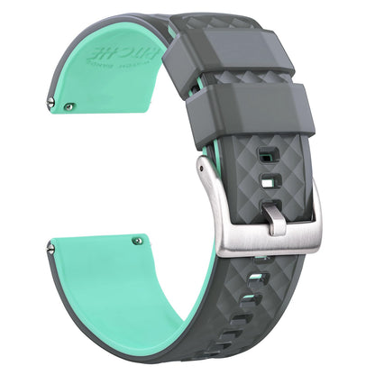 HOTRitche Christmas Gift Silicone Watch Bands 18mm 20mm 22mm 24mm Quick Release Rubber Watch Bands for Men, White Elephant Gifts, Stocking Stuffers For Men