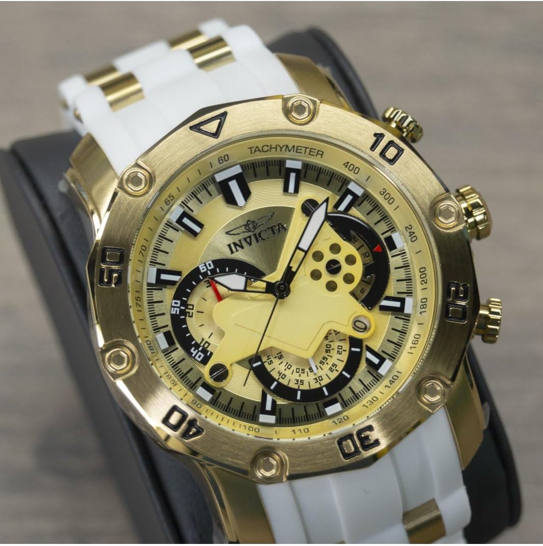HOTInvicta Men Pro Diver Scuba Quartz Watch, White, 23422