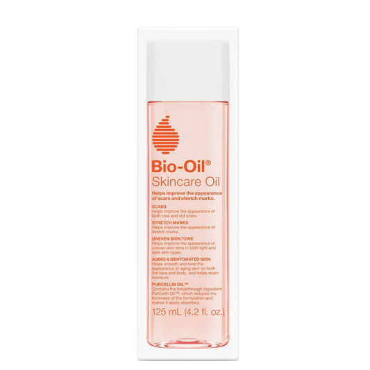 HOTBio-Oil Skincare Body Oil Serum, Scars & Stretch Marks, 4.2 fl oz | Dermatologist Recommended, Vitamin E & A, Dry & Sensitive Skin, Non-Comedogenic, Face and Body, Scar Treatment
