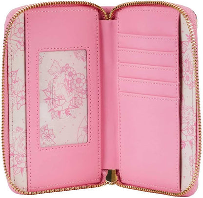 HOTLoungefly Disney Princess Tattoo Faux Leather Zip Around Wallet