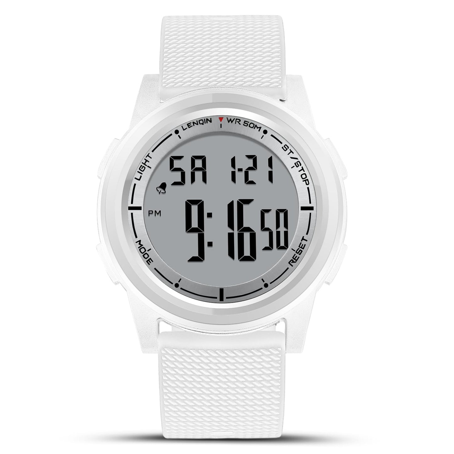 HOTHANPOSH Mens Digital Watch Ultra Thin Minimalist Sports Waterproof Outdoor LED Screen Large Face Wrist Watches for Men with Back Light Alarm Date Stopwatch