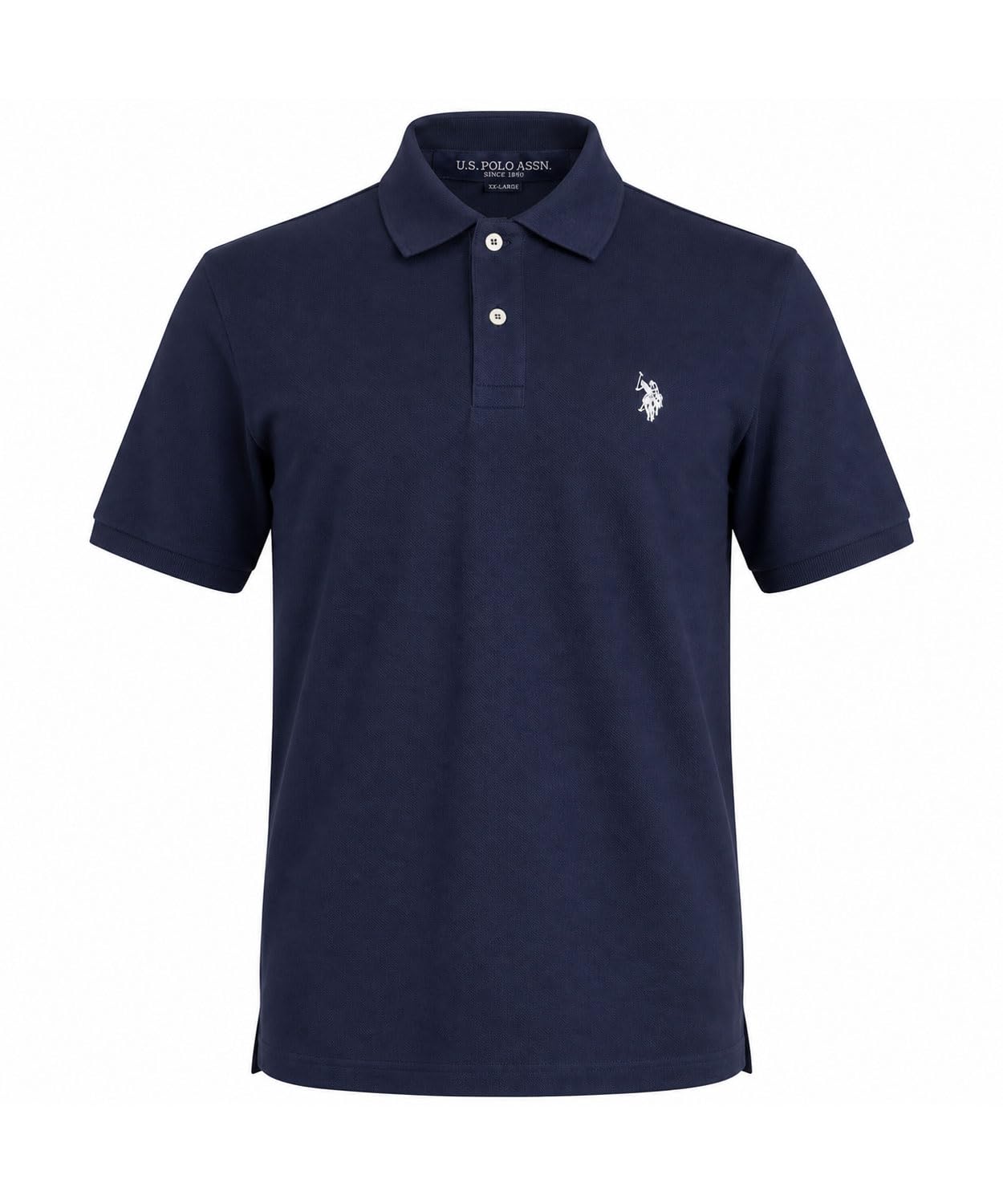 HOTU.S. Polo Assn. Men's Classic Polo Shirt, Two-Button Closure Pique Polo Shirt, Summer Fashion Golf Shirt | Two-Button Closure Pique Polo Shirt, Summer Fashion Golf Shirt
